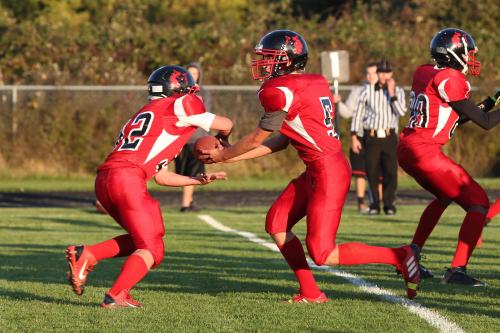 Jacob Martin takes the hand-off and prepares to do some damage.