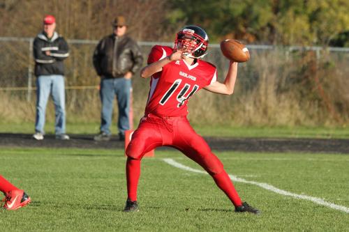 Wolf freshman QB Steven Cope unleashes a bomb.