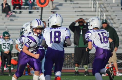 Matthew Kelley takes the hand-off and... 