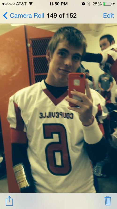 Wolf QB Gunnar Langvold was all smiles after returning from a knee injury to help lead his team to victory Friday. 