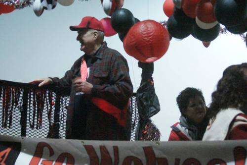 Longtime coach Larrie Ford is honored for his contributions to the Coupeville Booster Club.