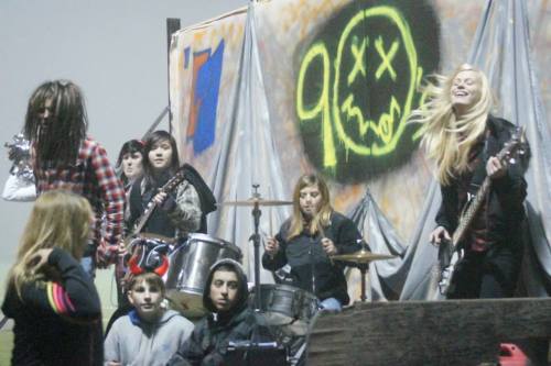 Some day she'll be a mega-star, but for one night, Savannah Dohner (right) shared her guitar god skills with the town.