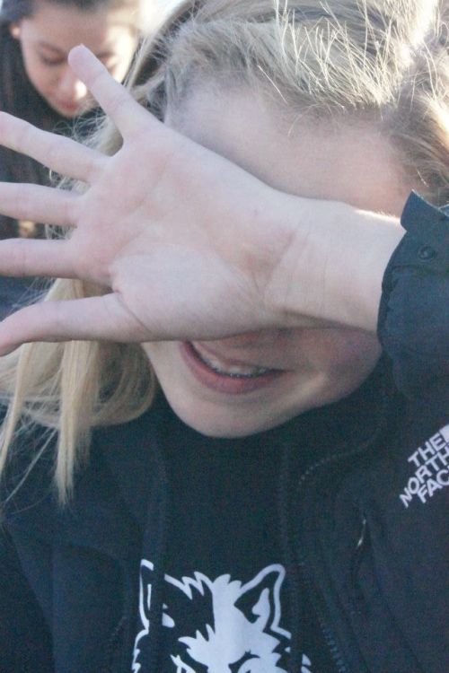 Kacie Kiel is camera shy (for the first time in her life). 