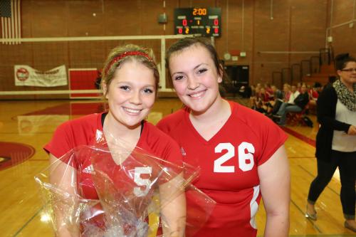 Departing star Messner and next year's big gun, Hailey Hammer.