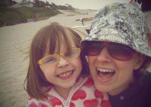 The cheerleader all grown up, and bringing up her own daughters.