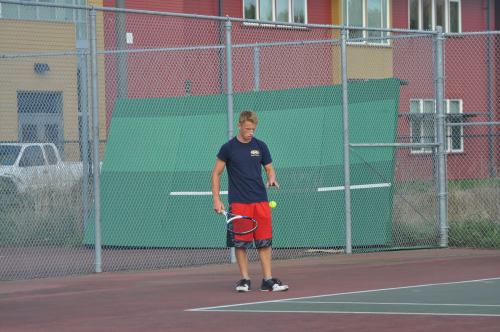 Dalton Martin prepares to unleash a wicked serve.