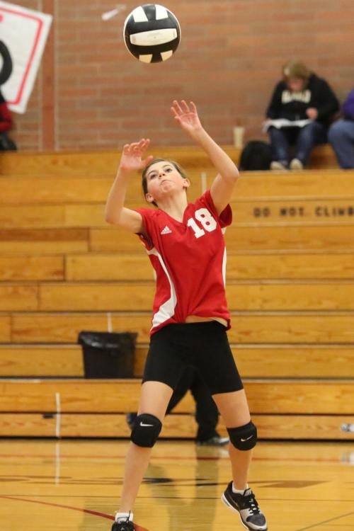 Jae LeVine keeps the ball in play Tuesday. (John Fisken photos)