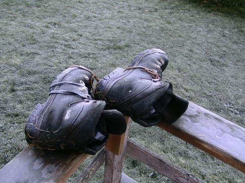 So, if you leave wet shoes outside and it freezes, the shoes don't stay soft and pliable? Who knew...