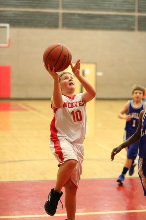 Shane Losey goes up for two.
