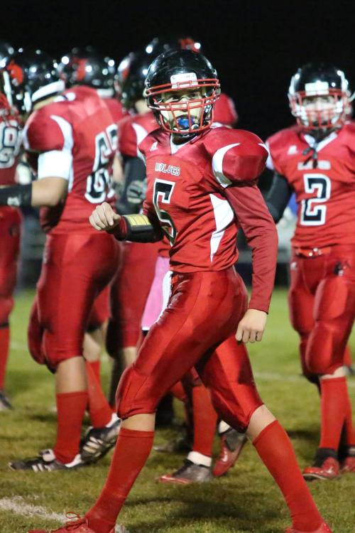 After kicking in the first half, Joel Walstad played QB in the second half for Coupeville. 