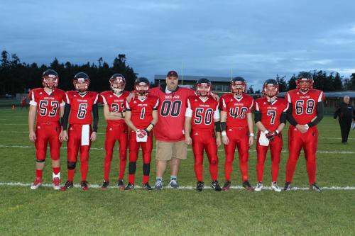 Maggio and seniors (l to r) Ben Haight,