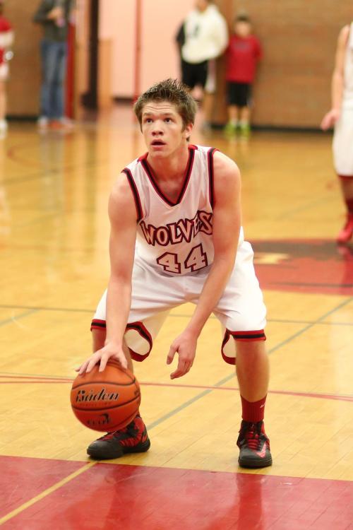 Matt Shank sizes up a free throw.