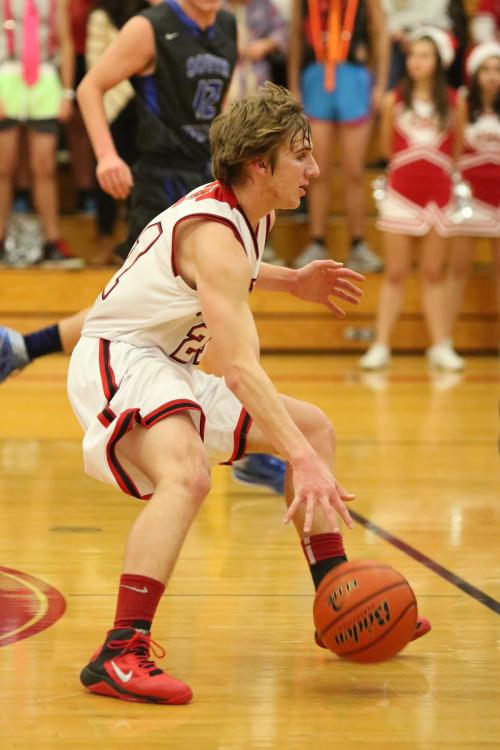 Morgan Payne looks for an opening as he directs traffic.