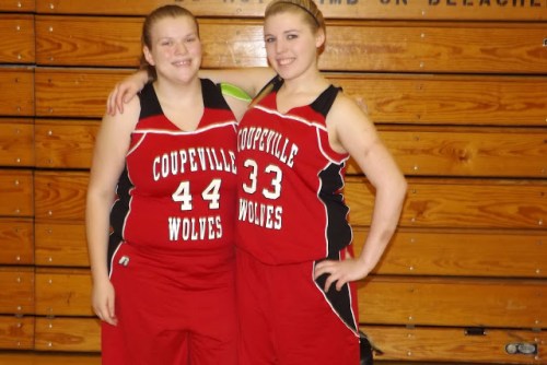 Skyler Lawrence (left) and Briscoe, smiling now but ready to unleash defensive terror on their foes.