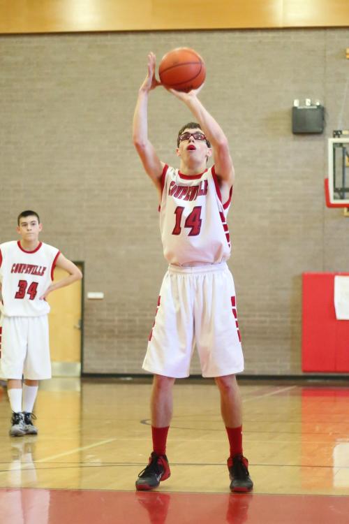 Jared Helmstadter, seen here in an earlier game, scored a team-high 12 Tuesday. (John Fisken photo)