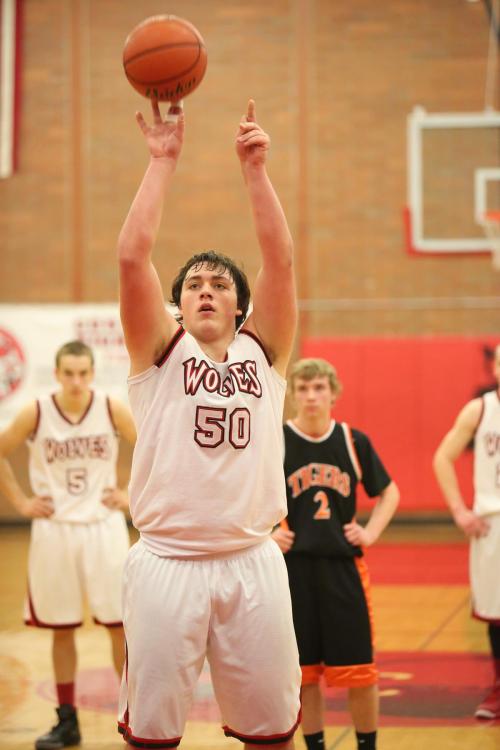 Nick "The Big Hurt" Streubel is imposing, even shooting free-throws.