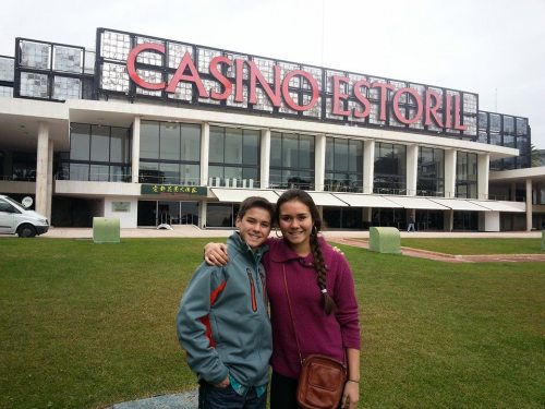 Dawson d'Almeida (left) and big sister Amanda, reunited in Europe.