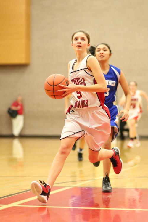 Carlie Rosenkrance threw down a game-high 16 Tuesday, more than doubling Granite Falls by herself. (John Fisken photo)