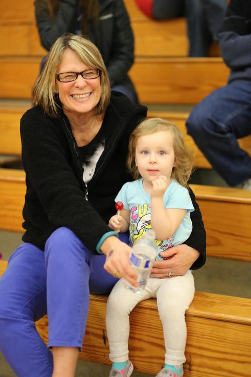 Coupeville High School Athletic Director Lori Stolee (left) worked behind the scenes to find the Wolves a true 1A league. (John Fisken photo)