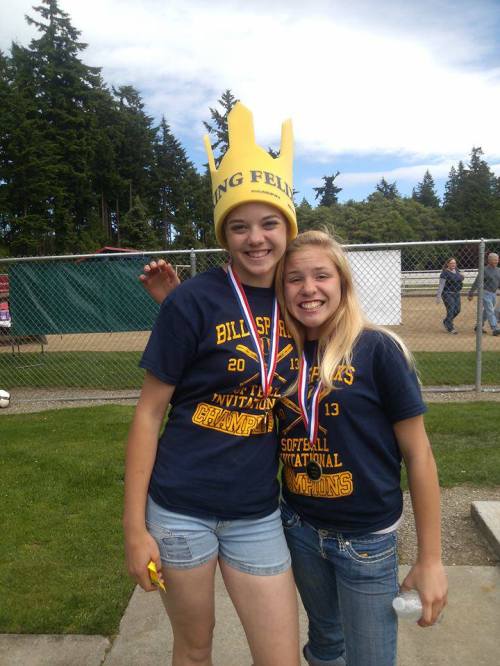 Two of Coupeville's best -- eighth graders Katrina McGranahan (left) and Hope Lodell. (Justine McGranahan photo)