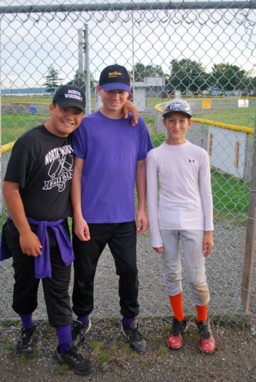 Joey Lippo (right) during the fall ball season. (Teresa Besaw photo)