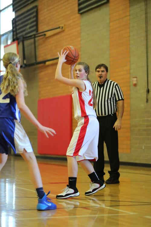 Kyla Briscoe triggers the play.