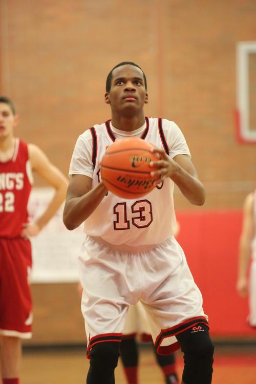 Anthony Bergeron lines up a free throw.
