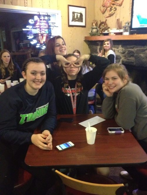 (L to r) Hailey Hammer, Julia Myers, Madeline Strasburg.