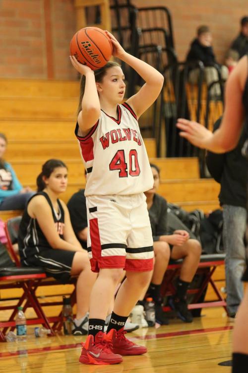 Jenn Spark tied for the Wolf JV girls' team lead in free throw percentage. (John Fisken photos)