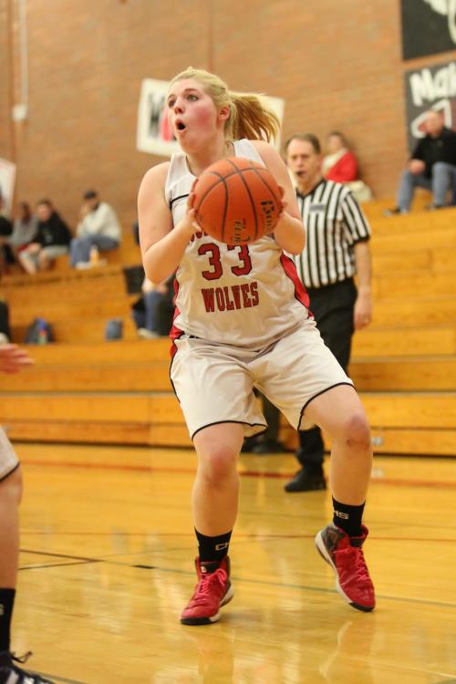 Tiffany Briscoe, one of many promising freshmen on this year's Wolf JV squad. (John Fisken photos)