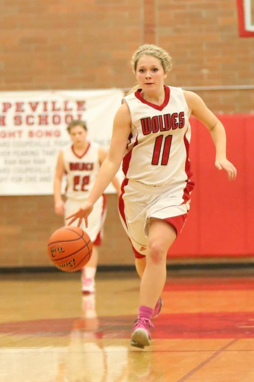 Breeanna Messner leads the charge up-court. (John Fisken photos)