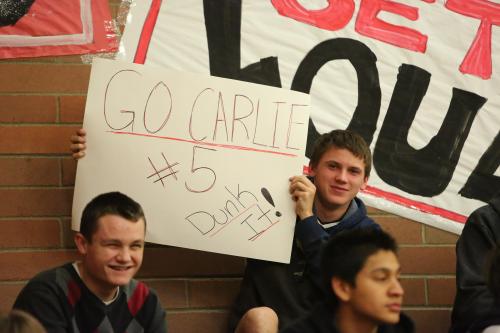 Jimmy Myers shows his support for Carlie Rosenkrance.