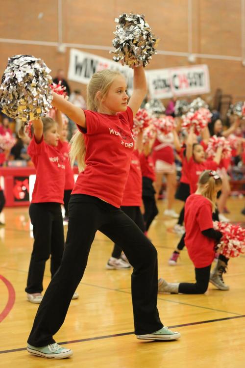 Future cheer captain at work.
