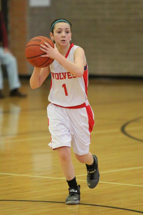 Kalia Littlejohn, the fiery spark-plug who kick-starts the 7th grade offense. (John Fisken photos)