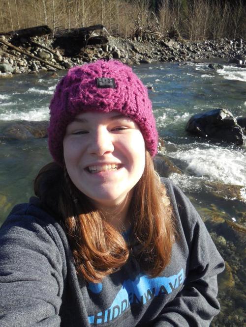 Sarah Wright, enjoying the great outdoors.