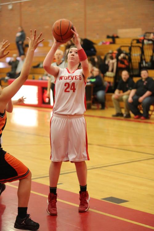 Ashley Shank guns for a quick two.