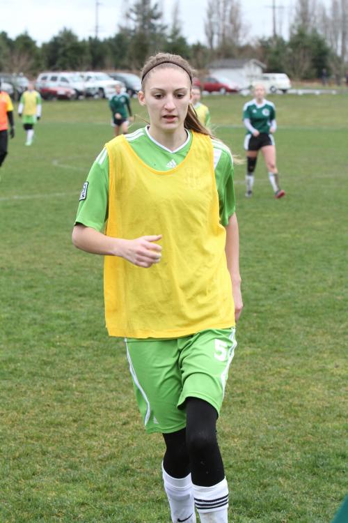 CHS senior Tori Wellman comes off the field during a recent select soccer game.