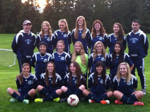 The Whidbey Islanders GU18 select soccer squad players (most of them, anyway), winners of six straight. (Kali Barrio photo)