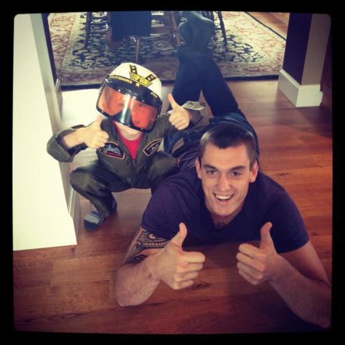Hunter Hammer (right) with training partner Landon Roberts. (Sherry Roberts photo)