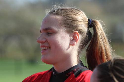 Monica Vidoni is pleased with the play.