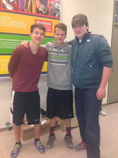 CHS science warriors (l to r) Loren Nelson, Zane Bundy and Sam Wynn. (Janine Bundy photos)