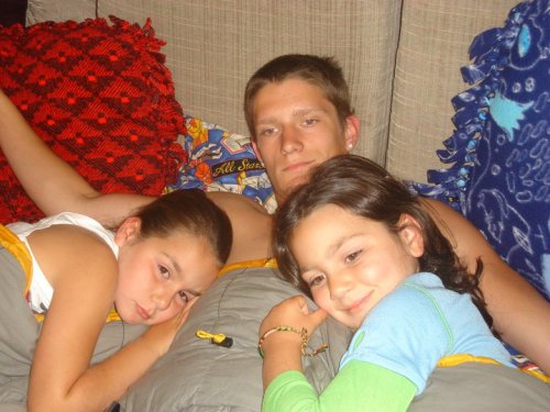 Loesch with sisters Mia (left) and Kalia in 2008. (Dawn Hesselgrave photo)