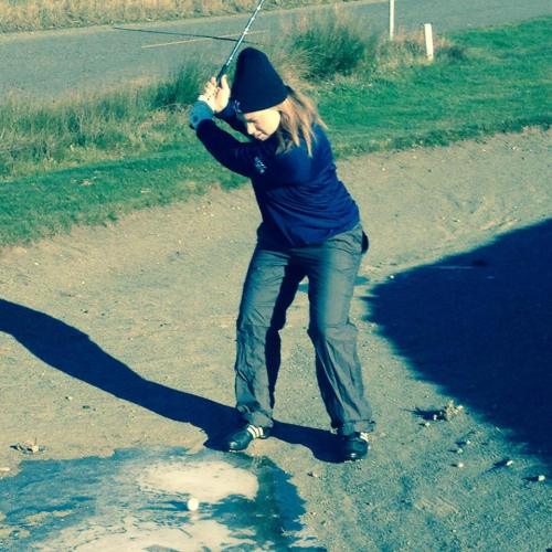 Christine Fields, hitting off the ice during winter training.
