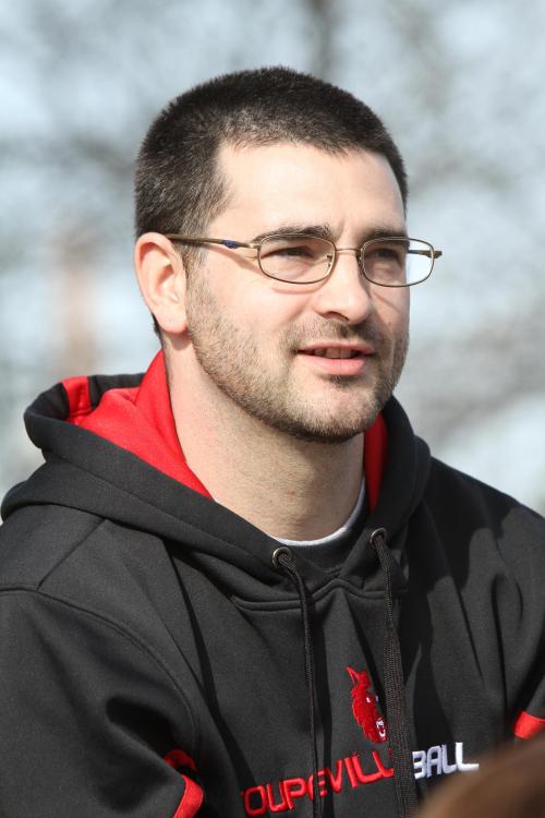 Wolf football/basketball coach Dustin Van Velkinburgh is a frequent (and vocal) baseball supporter.