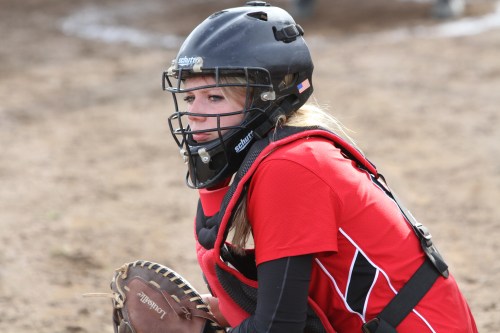 Breeanna Messner collected three hits and three RBI, while also gunning down an attempted steal, sparking Friday's huge win. (John Fisken photos)