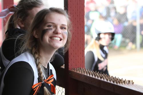 Emily FitzGerald and her sunflower seed children. (John Fisken photo)