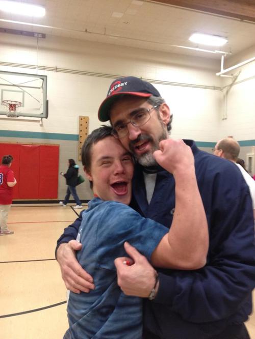 Lucas with dad Mike Etzell.