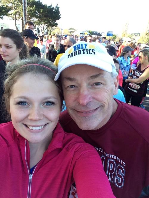 Breeanna Messner and Robert Bishop at the half marathon.