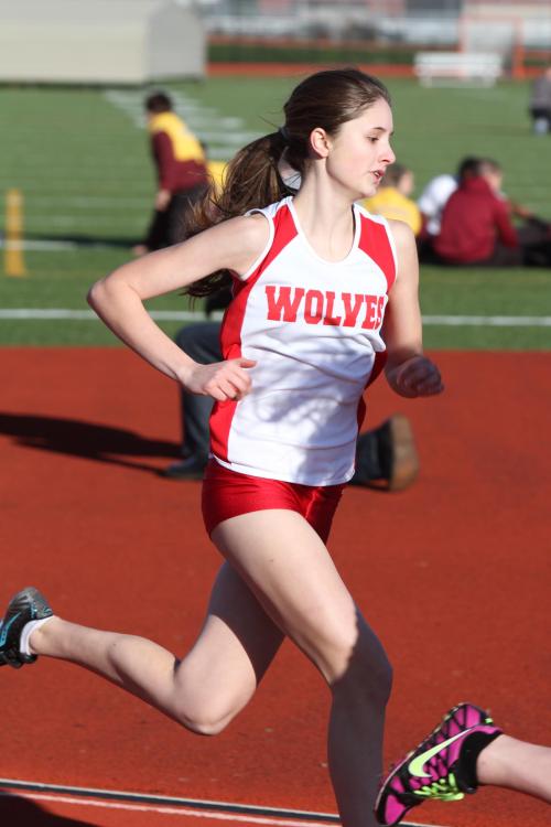 Carlie Rosenkrance zips along in a race. (John Fisken photos)