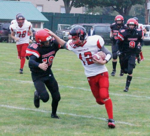 Josh Bayne (12), Coupeville's leading returning rusher, will work with a college football legend this fall. (Shelli Trumbull photo)